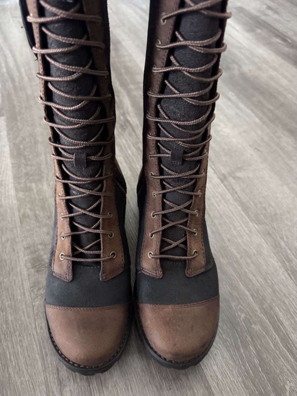 Timberland Earthkeepers Atrus Rugged Snap Brown Leather Tall Lace-Up Boots - Picture 4 of 10